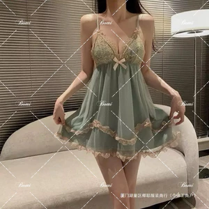 Váy Lụa Quảng Châu,Thiết Kế Ôm V1,Phối Ren Lạ Mắt,Nhấn Nhá Chi Tiết Nơ,Siêu Tôn Da,Hack Dáng