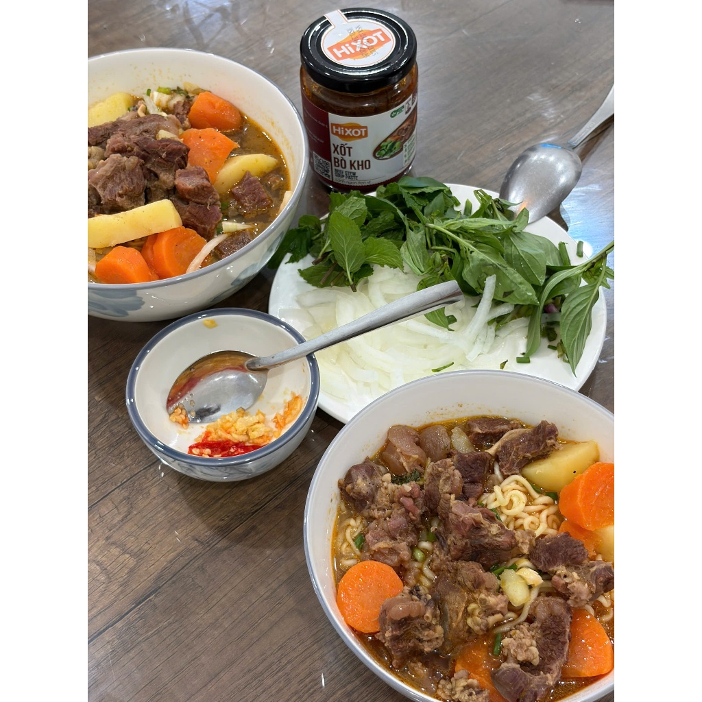 Sốt Gia Vị Bò Kho (Bò Xốt Vang) HiXOT hũ 220Gram, gia vị nấu bò kho, bò sốt vang, NẤU CHAY MẶN