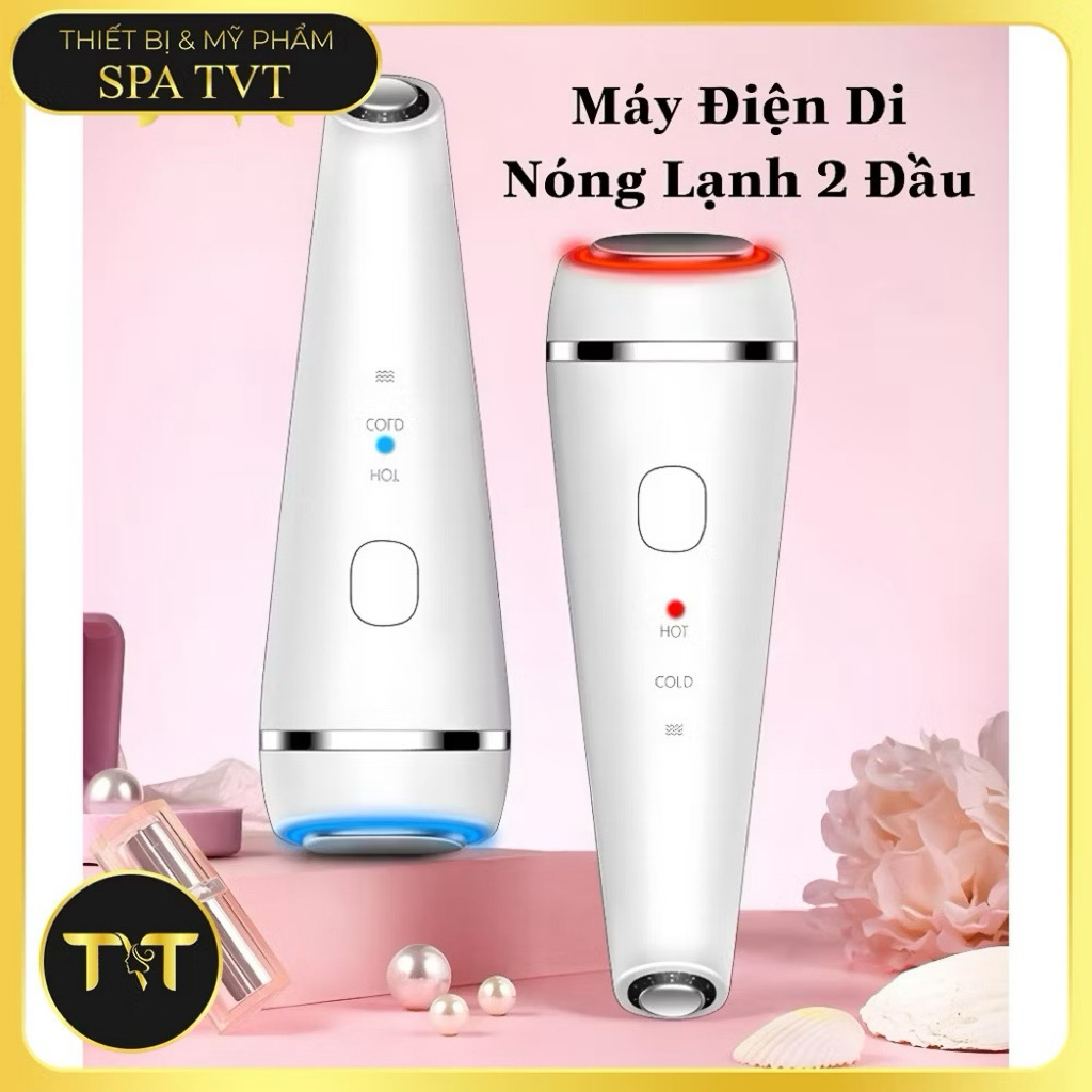 Máy Điện Di 2 Đầu Nóng Lạnh Đẩy Tinh Chất, Nâng Cơ Săn Chắc Da, Chăm Sóc Da Spa & Tại Nhà.
