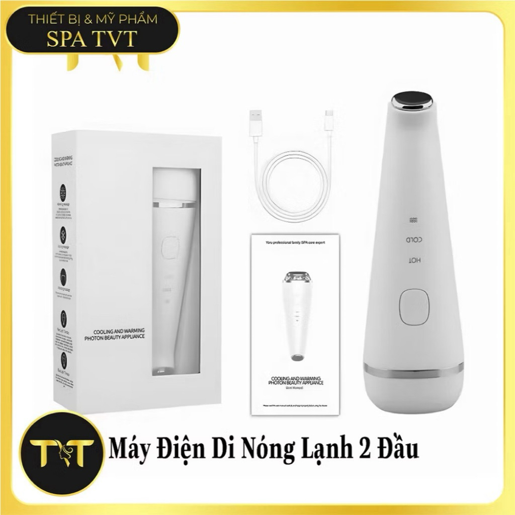Máy Điện Di 2 Đầu Nóng Lạnh Đẩy Tinh Chất, Nâng Cơ Săn Chắc Da, Chăm Sóc Da Spa & Tại Nhà.