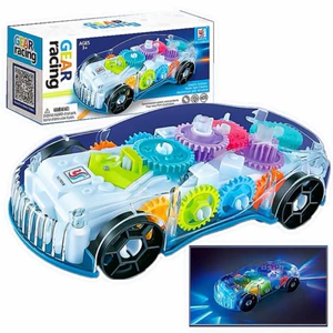 xe đua trong suốt có đèn led phát nhạc