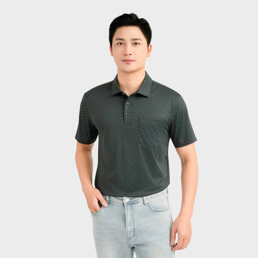 Áo Polo nam Insidemen Regular polyamide đàn hồi cao, giữ phom ôm vừa vặn IPS248AS0