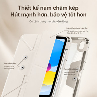 KTGGHG vỏ bảo vệ chống rơi phù hợp với iPad đời11/10 Air đời6/7/8(M2/M3/M4) đời4/5 Pro đời1~4 11"
