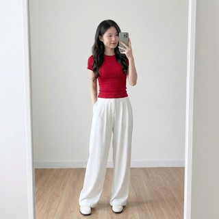 Quần đũi tơ ống rộng Dáng Nấm 92cm chất Linen mềm mát, dễ phối đồ Yến Tee #110