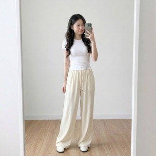 Quần đũi tơ ống rộng Dáng Nấm 92cm chất Linen mềm mát, dễ phối đồ Yến Tee #110