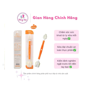 {Chính hãng} Cọ Rửa Bình Sữa WESSER 2 Đầu Đa Năng Giúp Làm Sạch Bình Và Núm Ti