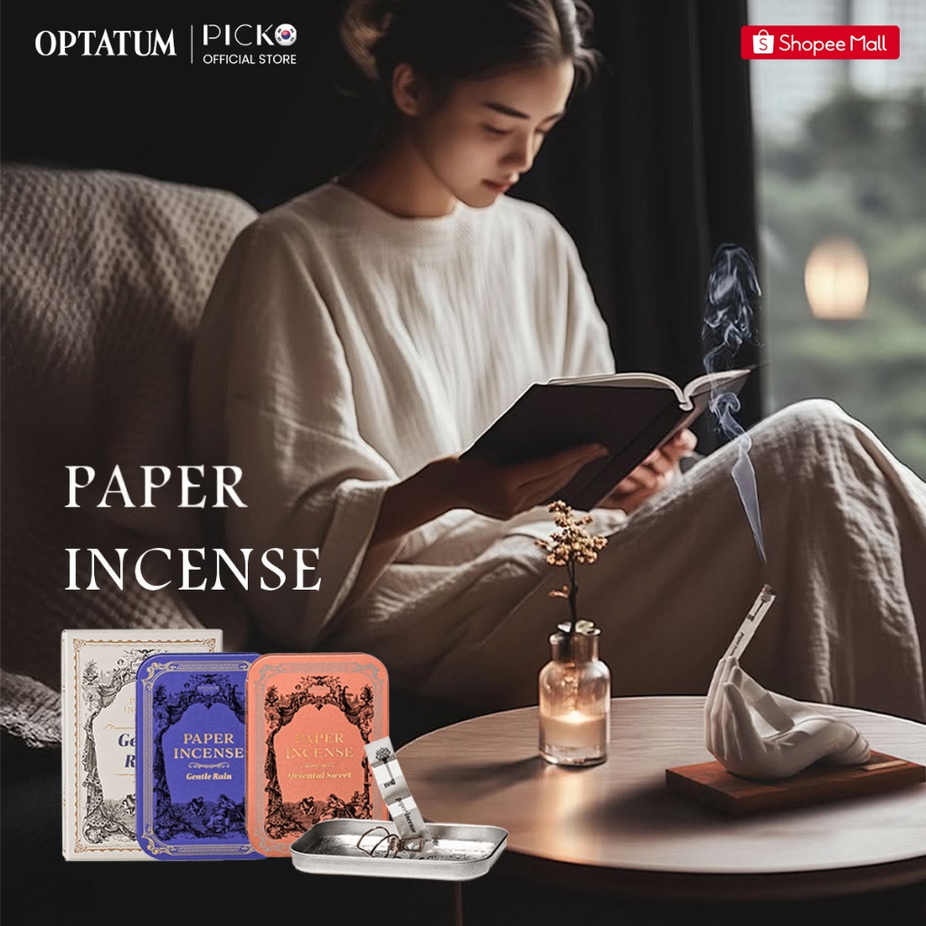 Giấy thơm thanh tẩy không gian, thu hút năng lượng tích cực Optatum paper incense của Hàn Quốc