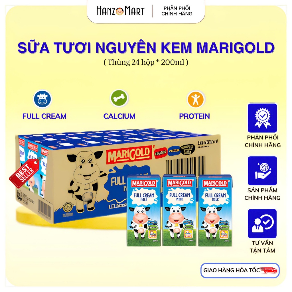 Sữa tươi Marigold Singapore (thùng 24hộp x 200ml)