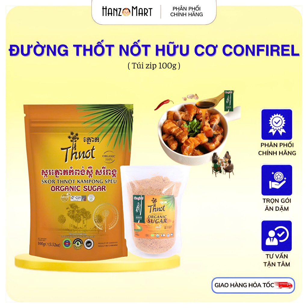 Đường thốt nốt hữu cơ cho bé ăn dặm hanzomart