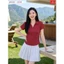 6APC13 Áo thun nữ CARDINA chất thun cotton tay cộc cổ V bẻ nẹp basic dễ mặc 6APC13