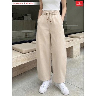 (Sẵn) 6QDT21.Quần barrel Cardina. Chất kaki phối đai ghi điểm với phom dáng rộng vừa phải, tạo cảm giác thoải mái