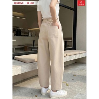 (Sẵn) 6QDT21.Quần barrel Cardina. Chất kaki phối đai ghi điểm với phom dáng rộng vừa phải, tạo cảm giác thoải mái