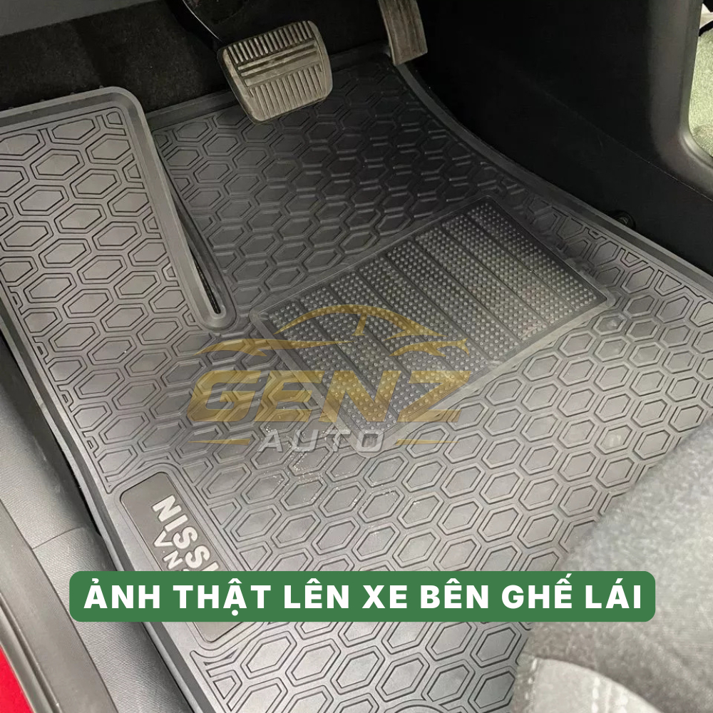 Thảm lót sàn VF3 - Vinfast VF3 Cao su đúc không mùi, Chuẩn khít form xe, Chống trượt - Mẫu NISSIN
