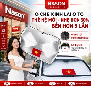 Dù che nắng chống UV kính lái ô tô Nason Umbrella CarCooler, phù hợp mọi loại xe thông dụng, phiên bản 2026