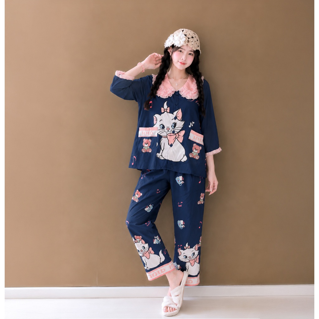 H15 - Bộ Pijima Lụa Latin Thoáng Mát, Chất Liệu Cao Cấp, Mềm Mịn, Mướt Mát, Sang Trọng, Dễ Giặt, Phù Hợp Mặc Đi Ngủ Hoặc