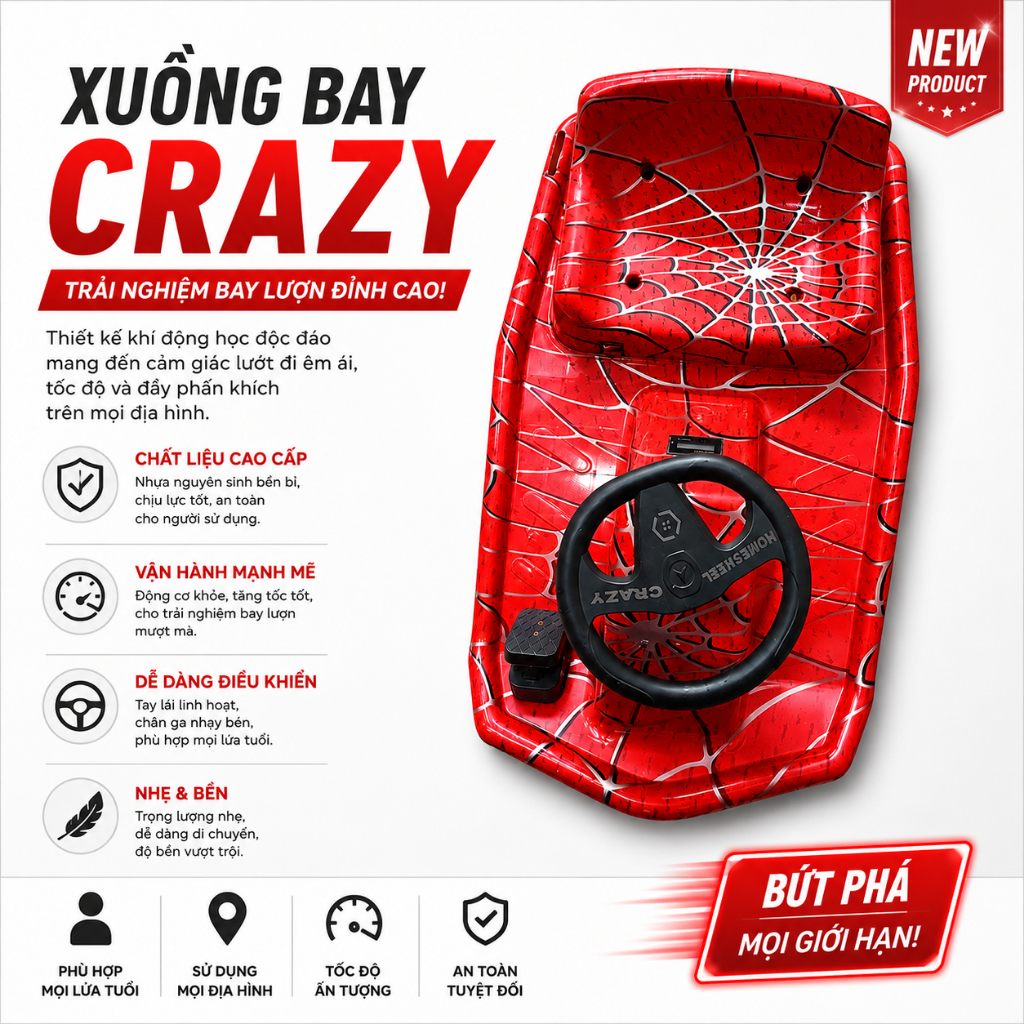 XE ĐIỆN XUỒNG BAY HOMESHEEL CRAZY DRIFT - DRIFT 360° CỰC ĐỈNH