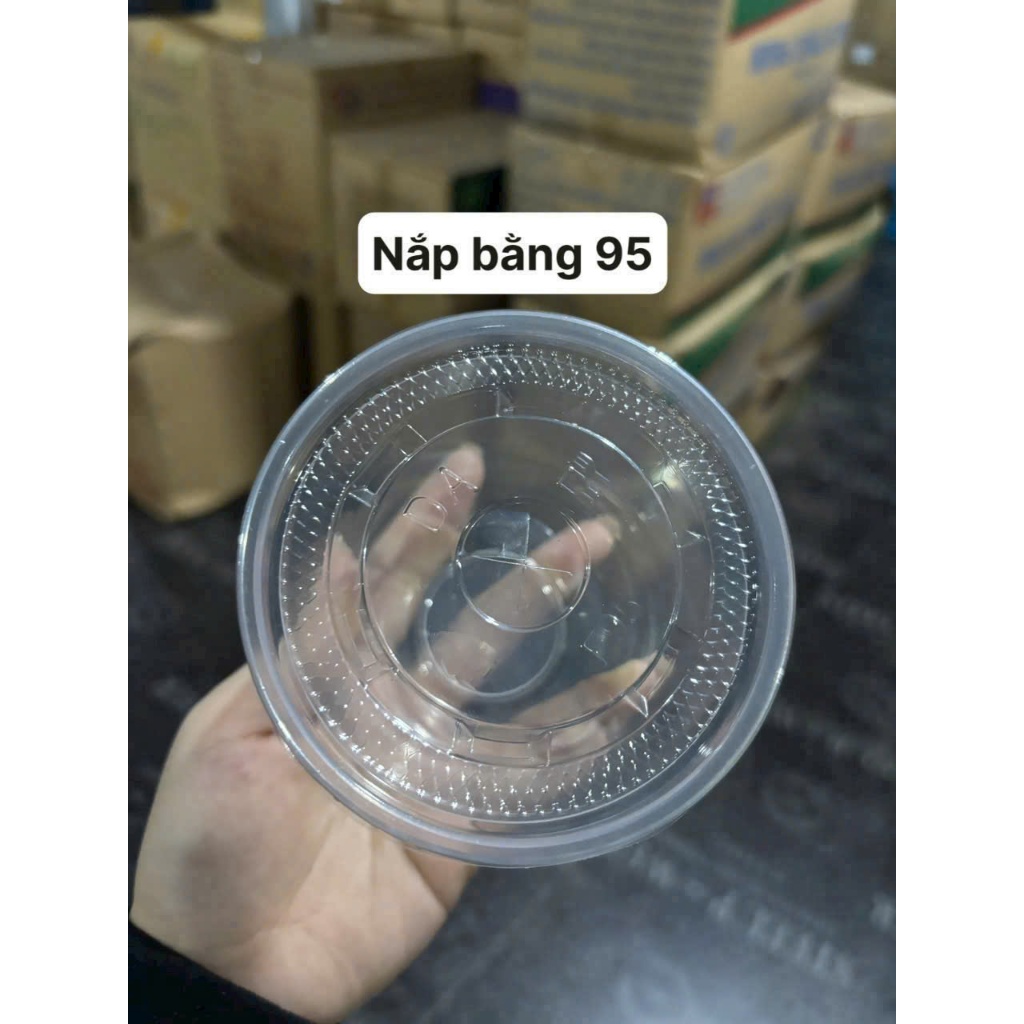 Combo 50 Cái Nắp Đậy Ly Nhựa 95mm phù hợp Ly 360,400,500,700 trở lên