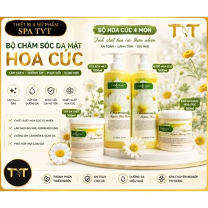 COMBO HOA CÚC CHĂM SÓC DA MẶT SPA - TẨY TẾ BÀO CHẾT, SỮA RỬA MẶT, KEM MASSAGE, DUNG DỊCH HOA CÚC