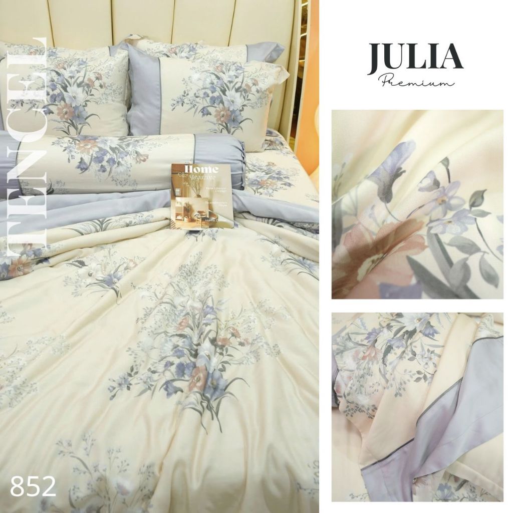 Bộ 4 món chăn ga gối Lụa Tencel Julia Bedding Hàn Quốc
