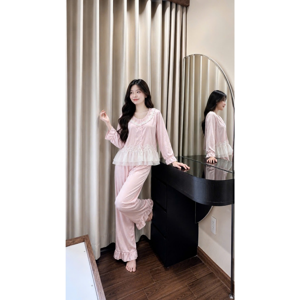 HHD09 Set Pijama Lụa gãy - Bộ Đồ Ngủ Sang Trọng Với Thiết Kế Tinh Tế Và Chất Liệu Mềm Mịn