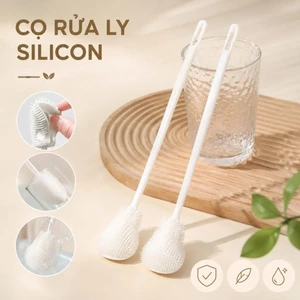Cọ rửa ly silicon làm sạch siêu hiệu quả, len lỏi mọi ngóc ngách 31cm