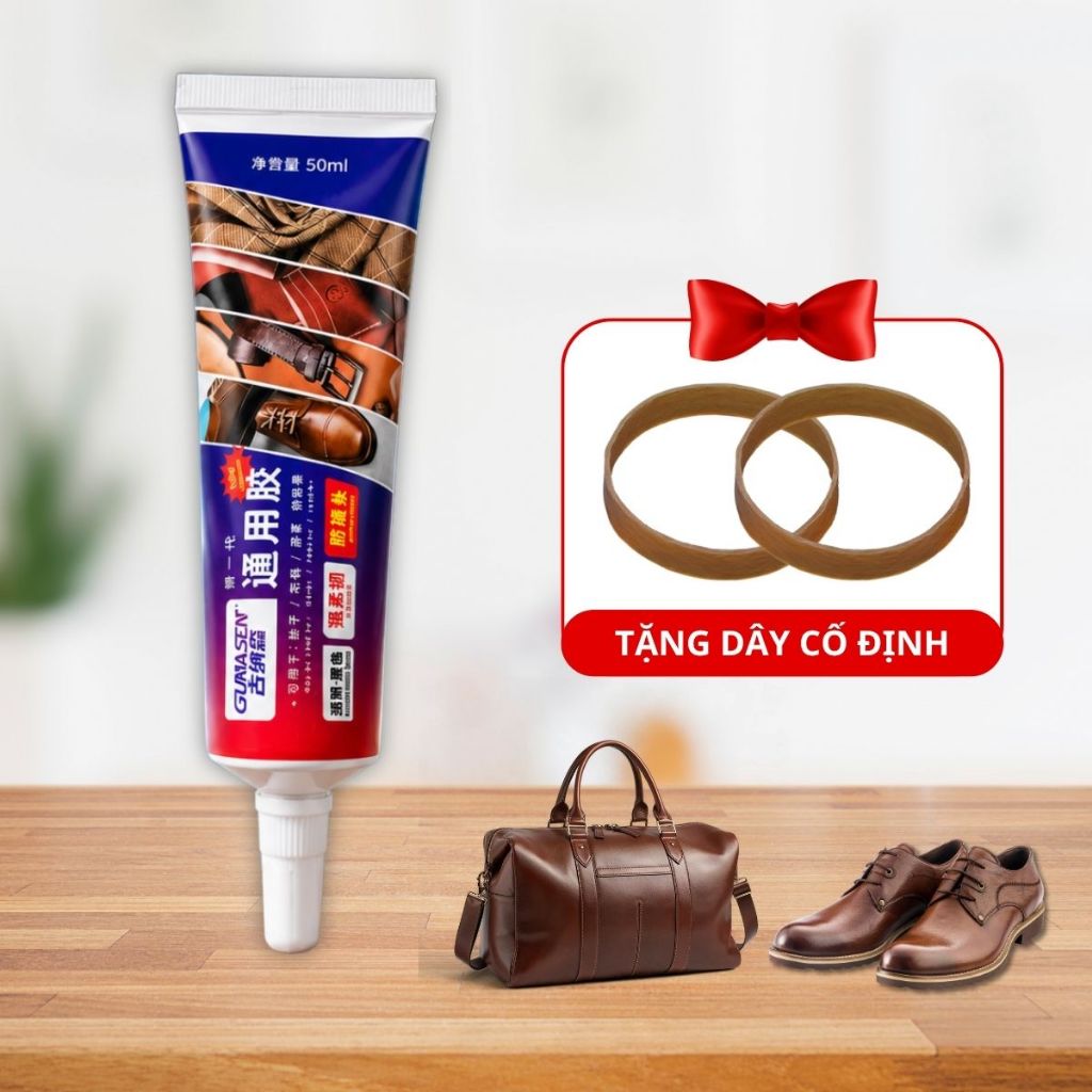 Keo Dán Giày Siêu Chắc Gunasen Keo Dán Da Dép Túi Xách Cao Su Không Cứng Keo Chống Bong Tróc 50ml