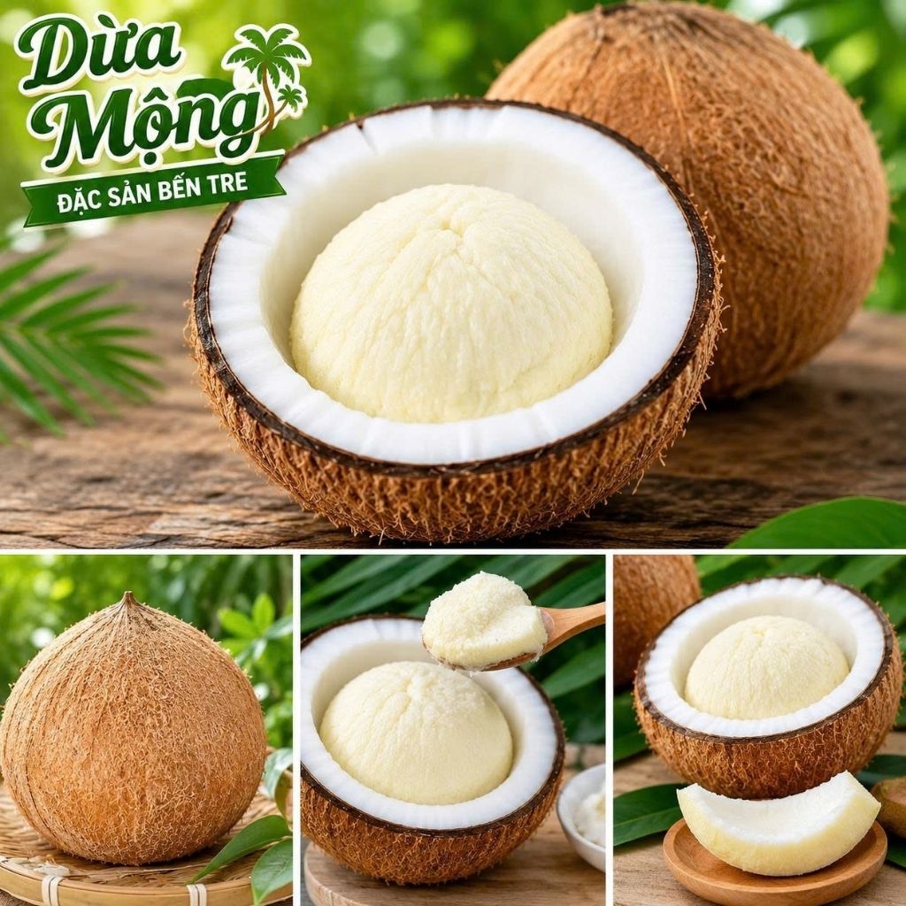 MUA 5 TẶNG 1 DỪA MỘNG BẾN TRE