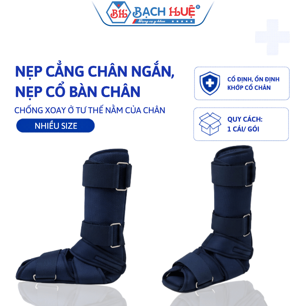 Nẹp Cẳng Chân Ngắn, Nẹp  Bàn Chân Cố Định Chấn Thương Chỉnh Hình Đủ Kích Thước
