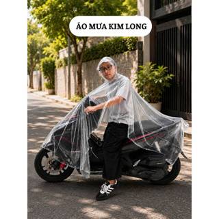 Áo mưa trong suốt cánh dơi unisex cao cấp