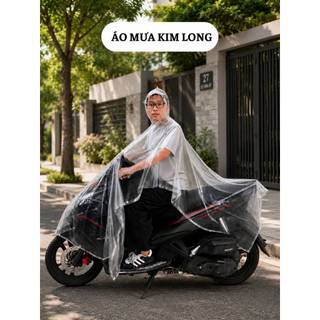 Áo mưa trong suốt cánh dơi unisex cao cấp