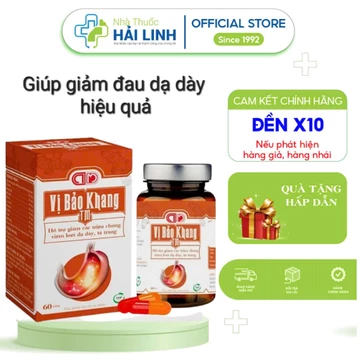 Viên uống dạ dày VỊ BẢO KHANG TM ⚡️ Tặng quà ⚡️ Hỗ trợ giảm các triệu chứng tá tràng