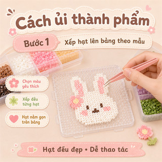 Bộ Hạt Xếp 2.6mm Nhiều Màu, Combo Làm Thủ Công Kèm Bàn Ủi