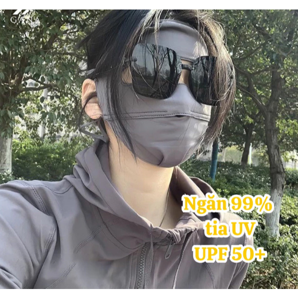 [Peinn] Khẩu Trang Vải Chống Nắng Toàn Mặt  Thoáng Khí Ngăn Tia UV full face PKS63