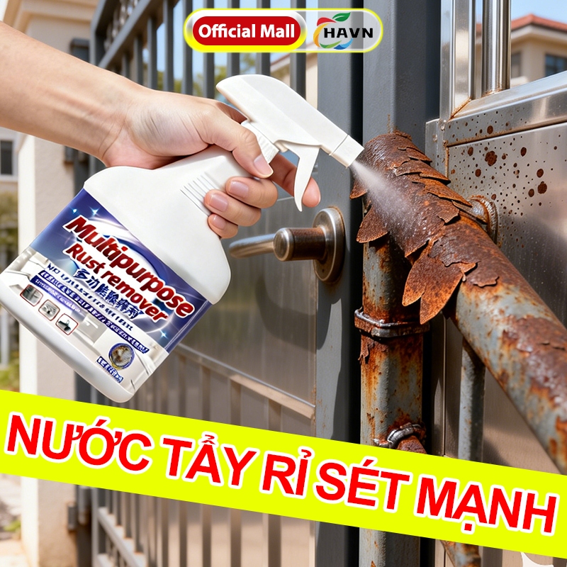Tẩy rỉ sét 500ml chống rỉ và đánh bay gỉ sét trên kim loại thép inox đồng