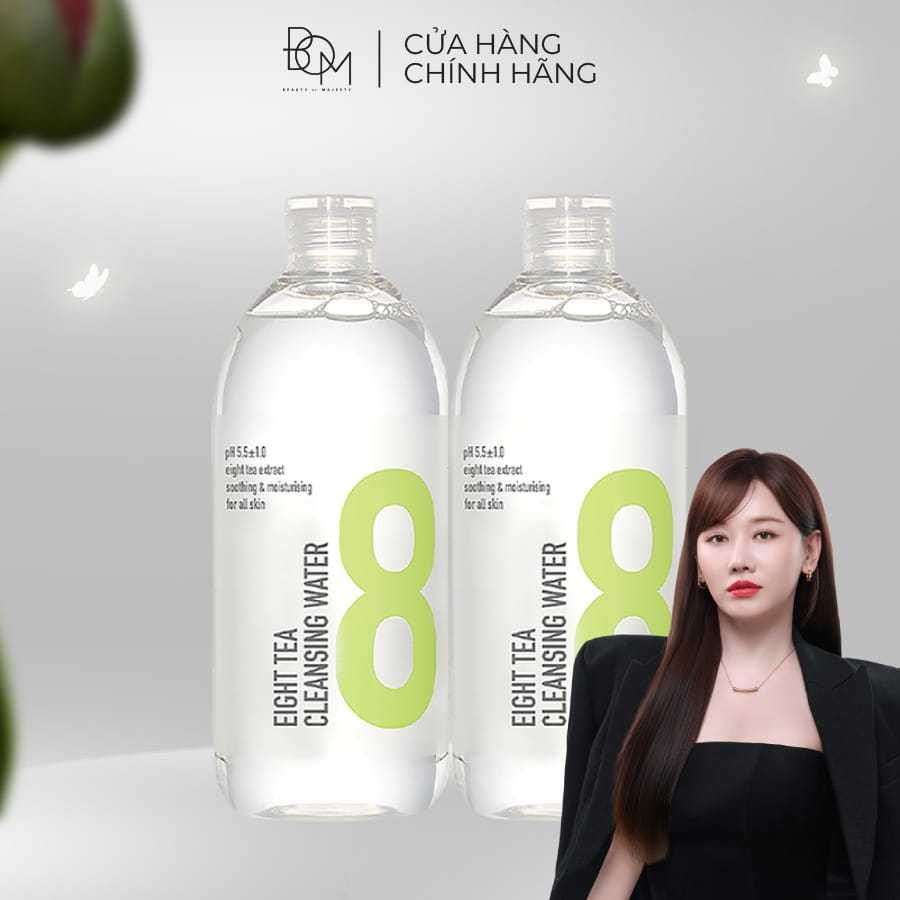 Combo 2 Chai Nước Tẩy Trang Làm Sạch Da Không Chứa Cồn BOM Eight Tea 500ml x 2