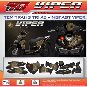 TEM TRÙM XE VINFAST VIPER TRỐNG ĐỒNG 2026 (CHẤT LƯỢNG CAO - SẮC NÉT - KHÔNG PHAI MÀU)