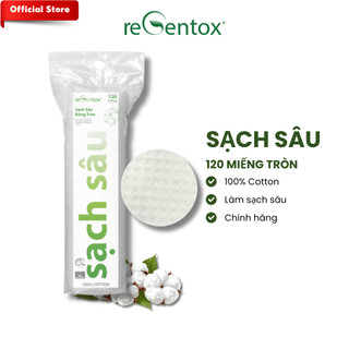 Bông Tẩy Trang SẠCH SÂU reGentox Cotton Tự Nhiên Công Nghệ 3D Diamond Độc Quyền 120 Miếng/Túi