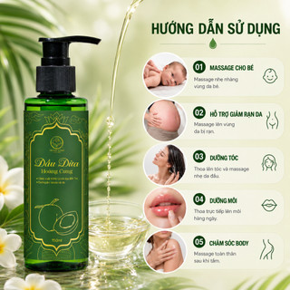150ml Dầu Massage Cho Bé Giúp Da Mềm Mịn, Sạch Da Còng Da Cáy Cho Cả Mẹ Và Bé Home Care 150ml