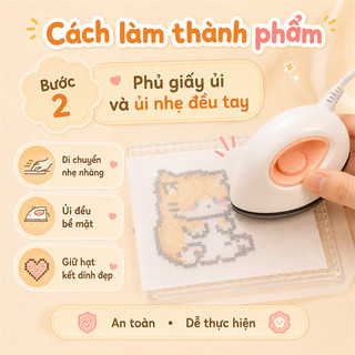 Bộ Hạt Xếp Hình 2.6mm Tổng Hợp Mới, Combo Đầy Đủ Kèm Bàn Ủi