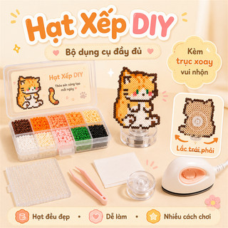 Bộ Hạt Xếp Hình 2.6mm Tổng Hợp Mới, Combo Đầy Đủ Kèm Bàn Ủi