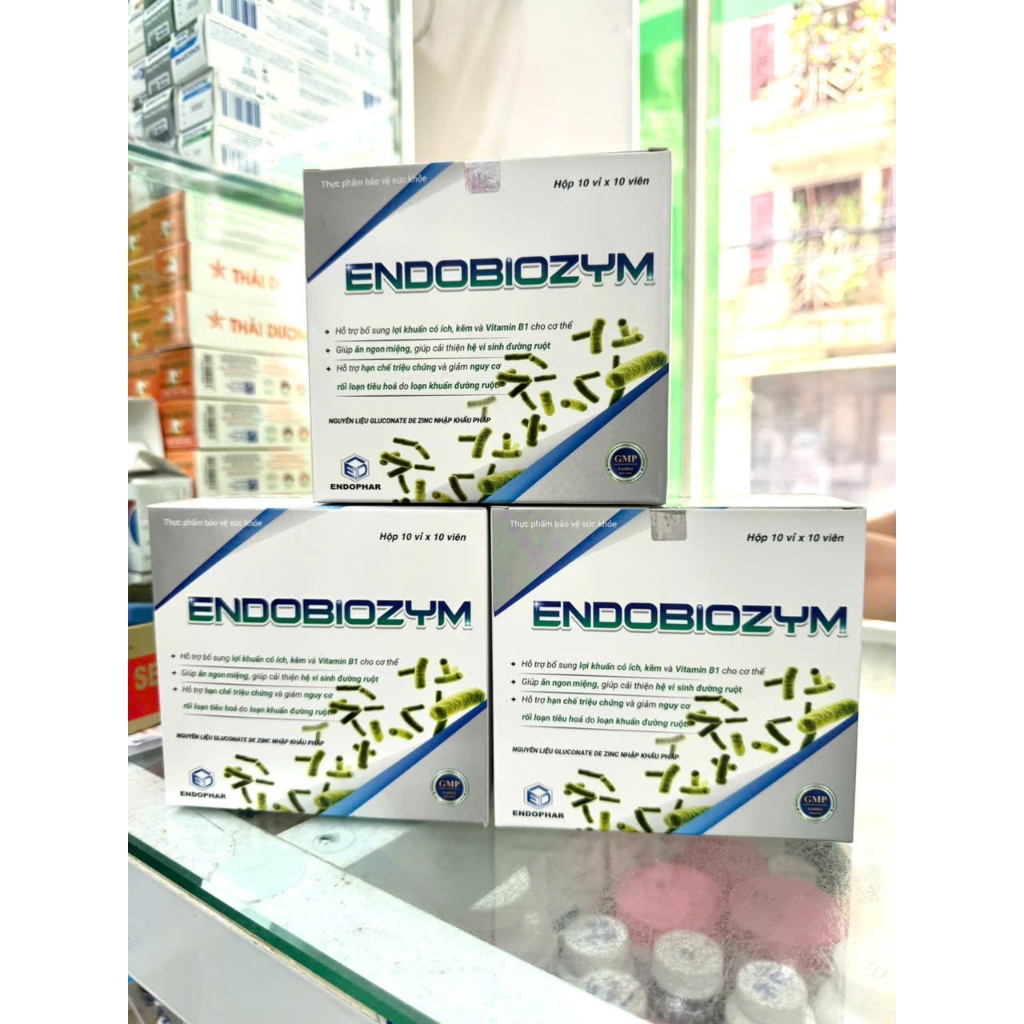 Endobiozym Men Vi Sinh Kẽm Gluconat Nhập Khẩu Pháp, Hỗ Trợ Cân Bằng Hệ Vi Sinh Đường Ruột, Hộp 10 Vỉ