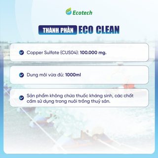 Mua Thùng 12 Chai Eco Clean 500ml - Làm Sạch Ao, Xử Lý Nấm Đồng Tiền, Nấm Thuỷ Mi, Nấm Mang, Khử Rong Nhớt Cho Tôm Cá