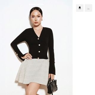 [N6] Đầm Ngắn Lumière Ribbed V-Neck, Chất Vải Thun Gân Thoải Mái, WDN169, SOME HOW STORE