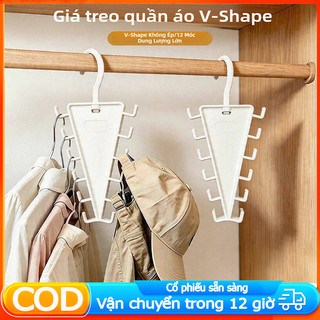 Giá Treo Móc Đôi Hình Chữ V Đa Năng Xoay 360 Độ Cho Tủ Quần Áo, Dùng Treo Mũ, Túi Xách, Sắp Xếp Dụng Cụ Gia Đình