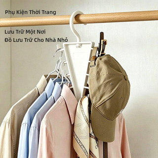 Giá Treo Móc Đôi Hình Chữ V Đa Năng Xoay 360 Độ Cho Tủ Quần Áo, Dùng Treo Mũ, Túi Xách, Sắp Xếp Dụng Cụ Gia Đình
