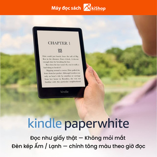 Máy Đọc Sách Kindle Paperwhite 5 16Gb Màn hình 6.8inch Chính Hãng Có Quảng Cáo