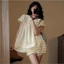 Sét Áo Babydoll Bèo Cổ Hottrend + Quần Bí Phồng Bo Chun Mặc Đi Tiệc, Đi Chơi Cực Xinh