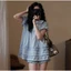 Sét Áo Babydoll Bèo Cổ Hottrend + Quần Bí Phồng Bo Chun Mặc Đi Tiệc, Đi Chơi Cực Xinh