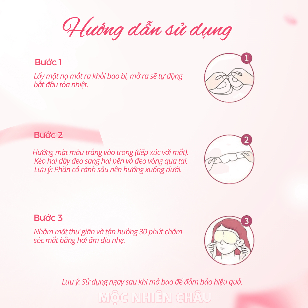 Mặt nạ mắt chườm nóng xông hơi YUNBEN(Vân Bản) chiết xuất thực vật
