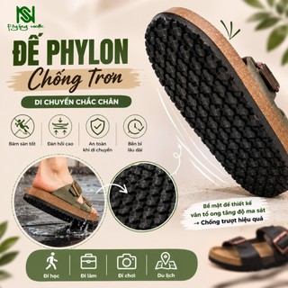 Dép Đế Trấu NS02 Quai Ngang 2 Khóa Nam Nữ- Đế Trấu, Êm Chân, Chống Trơn, Hot Trend